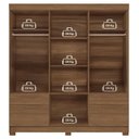 Ver imagem 7 de Guarda-Roupa 8 Portas 4 Gavetas com Espelho MDP Curitiba Marrom/Jatoba