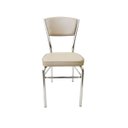 Ver imagem 3 de Conjunto 6 Cadeiras Cozinha Reforço Cromada Assento Grosso Confortável Encosto Estofado Cor Fendi Po