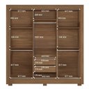 Ver imagem 5 de Guarda-Roupa 3 Portas Correr 2 Gavetas Maringá Marrom/Jatoba
