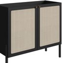 Ver imagem 6 de Balcão Buffet Bar Multiuso com 2 Portas em Tela Sintética Cor:nero