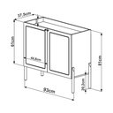 Ver imagem 3 de Balcão Buffet Bar Multiuso com 2 Portas em Tela Sintética Cor:nero