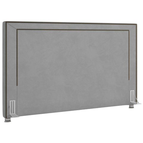 Cabeceira Cama Box Casal 160 Cm P05 Berlim Veludo Cinza - Lyam