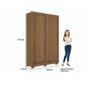 Ver imagem 4 de Guarda-Roupa 2 Portas Correr 2 Gavetas Lapa Marrom/Jatoba