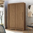 Ver imagem 1 de Guarda-Roupa 2 Portas Correr 2 Gavetas Lapa Marrom/Jatoba