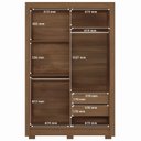 Ver imagem 5 de Guarda-Roupa 2 Portas Correr 2 Gavetas Lapa Marrom/Jatoba