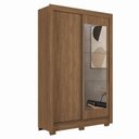Ver imagem 4 de Guarda-Roupa 2 Portas Correr 2 Gavetas com Espelho Lapa Marrom/Jatoba