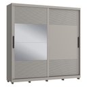 Ver imagem 2 de Guarda-roupa Casal com Espelho 2 Portas Correr 3 Gavetas 237cm Multimóveis Cr35397 Cinza