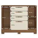 Ver imagem 6 de Cômoda para Quarto 4 Gavetas e 2 Portas Pinhais Bege/Jatobá/Areia