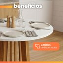 Ver imagem 6 de Mesa para Sala de Jantar Veneza 4 Lugares Redonda 0,90m Madeirado-Off White Viero Móveis