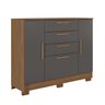 Cômoda 2 Portas 4 Gavetas Pinhais 105cm X 130,2cm X 42 Cm - 3