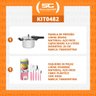 KIT - Panela de pressão inox 4,5l Brava + Faqueiro 30pçs Rosa - Tramontina - 2