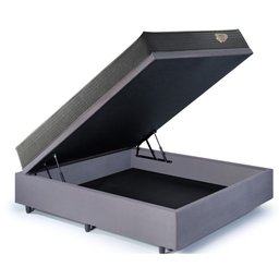 Cama Box Casal com Baú 138x188  com Colchão Adapto Ecoflex Molas Ensacadas Suede - 4