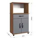 Ver imagem 4 de Balcão de Cozinha para Forno 120cm x 68cm x 45cm Laura Cinza/Freijo
