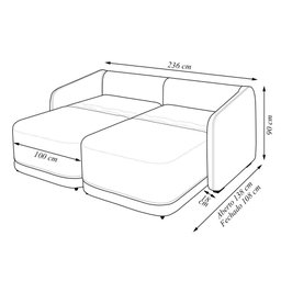 Sofá Cama Modulado Retrátil e Reclinável Decorativo Varsóvia 236cm Veludo Verde G33 - Gran Belo - 6