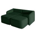 Ver imagem 7 de Sofá Cama Modulado Retrátil e Reclinável Decorativo Varsóvia 236cm Veludo Verde G33 - Gran Belo