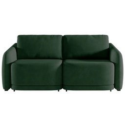 Sofá Cama Modulado Retrátil e Reclinável Decorativo Varsóvia 236cm Veludo Verde G33 - Gran Belo - 3