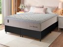 Ver imagem 1 de Conjunto Cama Box Queen c/ Molas Ensacadas Roma Preto 158x198x71