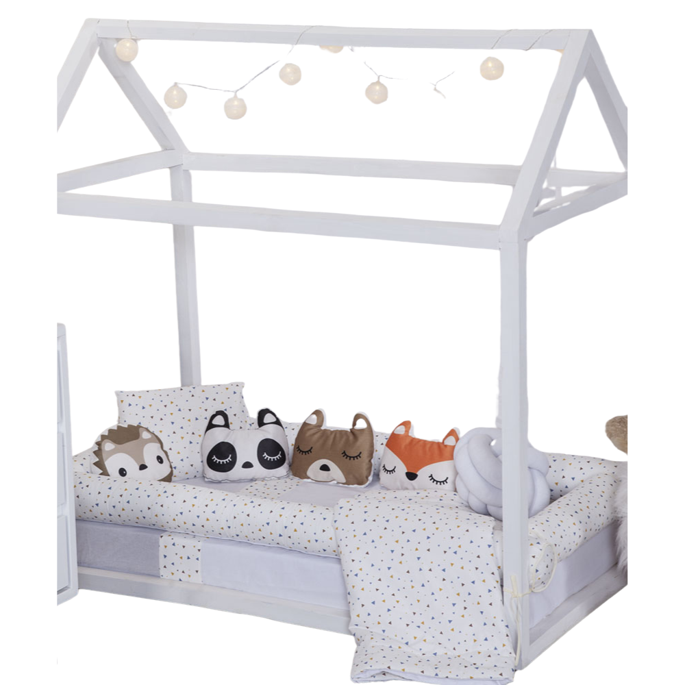 Edredom Berço Mini Cama Infantil 100% Algodão Percal 200 Fios Moderninhos:triangles - 3