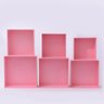 Kit 6 Nichos Decorativos Quarto/sala 100% Mdf Rosa - 4