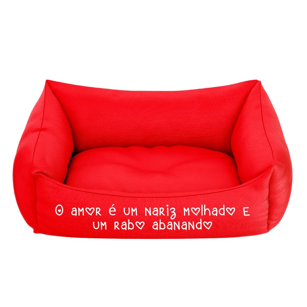 Cama Pet Cachorro E Gato Pequeno Vermelha Amor Nariz Molhado:Vermelho