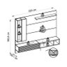 Painel Suspenso Action para TV até 75” Buriti/Off White - PR Móveis - 7