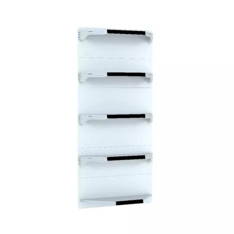 Kit 5 Bandejas para Gondola Canto 170 Fit 40/60 Branco Pe Preto