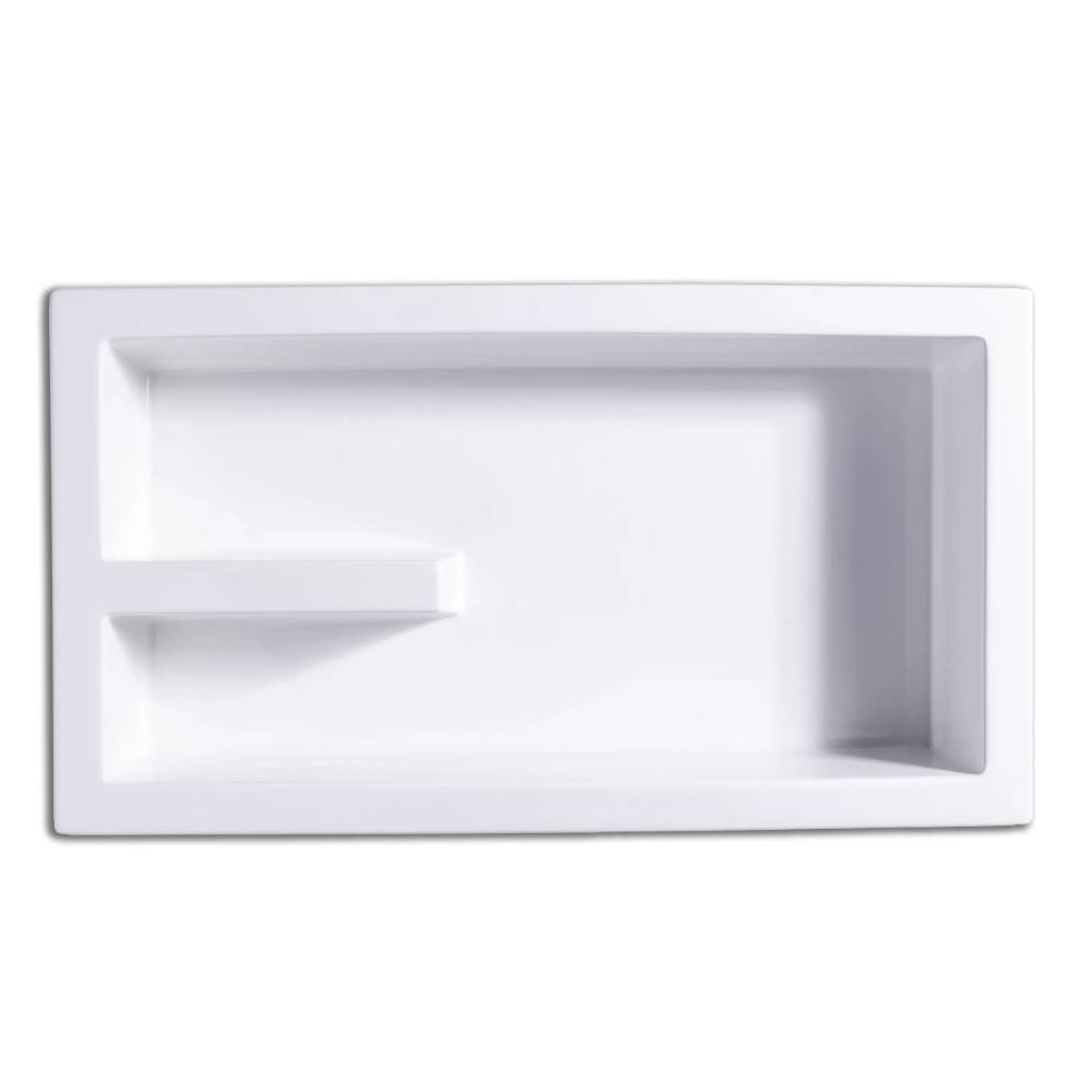 Nicho Banheiro Retangular Sintético com Prateleira 67x37 Branco Irmãos Corso - 2
