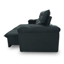Sofá Retrátil/Reclinável Verona 2,30m Suede Velut Cinza Lunar c/ Molas Ensacadas - King House - 7