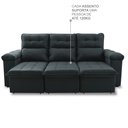 Ver imagem 6 de Sofá Retrátil/reclinável Verona 2,30m Suede Velut Cinza Lunar C/ Molas Ensacadas - King House