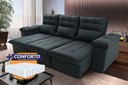 Ver imagem 1 de Sofá Retrátil/reclinável Verona 2,30m Suede Velut Cinza Lunar C/ Molas Ensacadas - King House