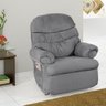 Poltrona do Papai Reclinável Debby Suede Cinza Gran Belo - 7
