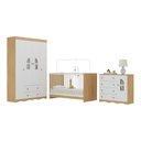 Ver imagem 2 de Quarto de Bebê Completo com Berço 3 em 1 para Colchão 130x60cm Liz Multimóveis Mp4551