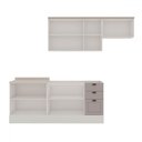 Ver imagem 3 de Cozinha Completa Iluminata 8 Portas 3 Gavetas 100% Mdf Branco/fendi - Genialflex
