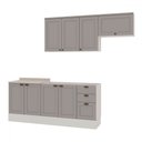 Ver imagem 1 de Cozinha Completa Iluminata 8 Portas 3 Gavetas 100% Mdf Branco/fendi - Genialflex