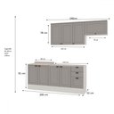 Ver imagem 4 de Cozinha Completa Iluminata 8 Portas 3 Gavetas 100% Mdf Branco/fendi - Genialflex