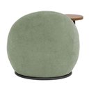 Ver imagem 7 de Poltrona Orgânica Kaira com Mesa Lateral Direita Base Fixa Preto Bouclé Verde Claro - Nexta Casa