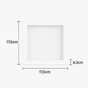 Ver imagem 3 de Painel Plafon Led Recuado Embutir Kais 17,6x17,6 12w Luz Quente Nordecor St3145-branco