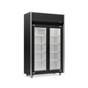Ver imagem 2 de Balcao Refrigerado Expositor Vertical Geas-2p Preto 2 Portas 1,23Mt 127V - Gelopar