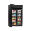 Ver imagem 1 de Balcao Refrigerado Expositor Vertical Geas-2p Preto 2 Portas 1,23Mt 127V - Gelopar