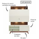 Ver imagem 3 de Rack Bancada com Painel para TV até 55 Pol. 140cm 1 Porta 100%MDF TB151 Off White/Nobre - Dalla Cost