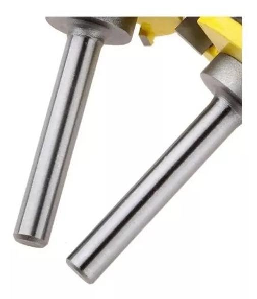 Fresa de Tupia Macho Fêmea Metal Duro Profissional Haste 6mm - 4