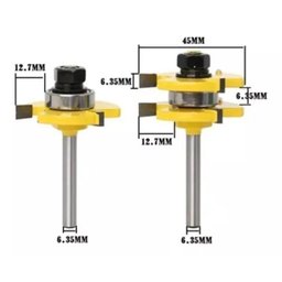 Fresa de Tupia Macho Fêmea Metal Duro Profissional Haste 6mm - 2