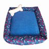 Cama Pet Simples Soft Pequeno Quadrada: Azul Royal - 1