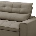 Ver imagem 5 de Sofá Retrátil Reclinável para Sala de Estar Living 290cm Dimas F04 Veludo Marrom Claro - Lyam Decor