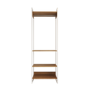 Ver imagem 2 de Modulo Closet Industrial Cabideiro Ferro Branco Amêndoa