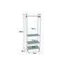 Modulo Closet Industrial Cabideiro Ferro Branco Amêndoa - 3