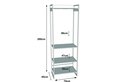 Ver imagem 3 de Modulo Closet Industrial Cabideiro Ferro Branco Amêndoa