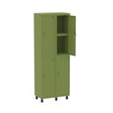 Ver imagem 1 de Armário Locker 2 Colunas, 4 Portas com Prateleira Central Duas Chaves Verde Miró