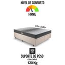 Ver imagem 6 de Cama Baú Casal 138x188 Bipartido Linho Bege com Dual Firm Espuma Ecoflex