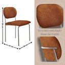 Ver imagem 3 de Conjunto Sala de Jantar Mesa Malta 4 Lugares Tampo Vidro com Cadeiras Marchezine Marrom Moderna